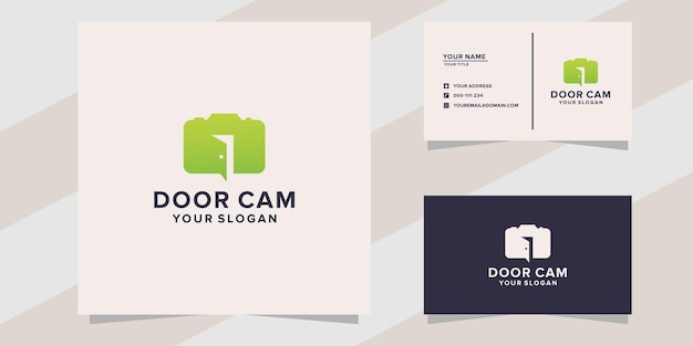 Door camera logo and business card