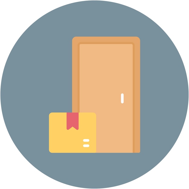 Door Delivery Vector Illustration Style