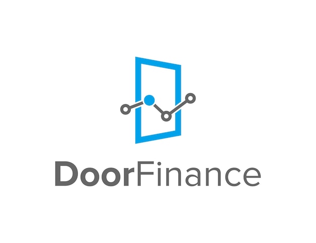 Door for financial industry simple sleek creative geometric modern logo design