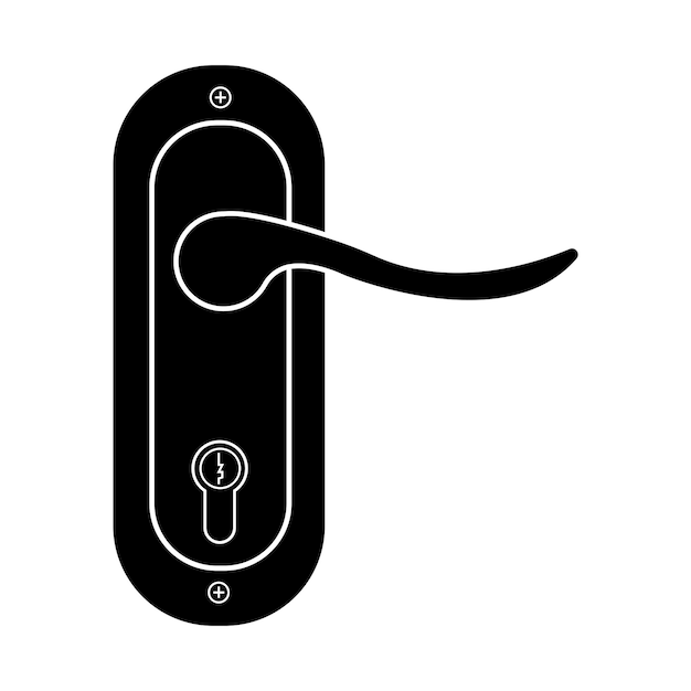 Door handle icon logo vector design template