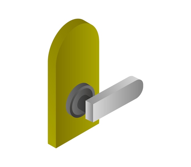 Door handle isometric