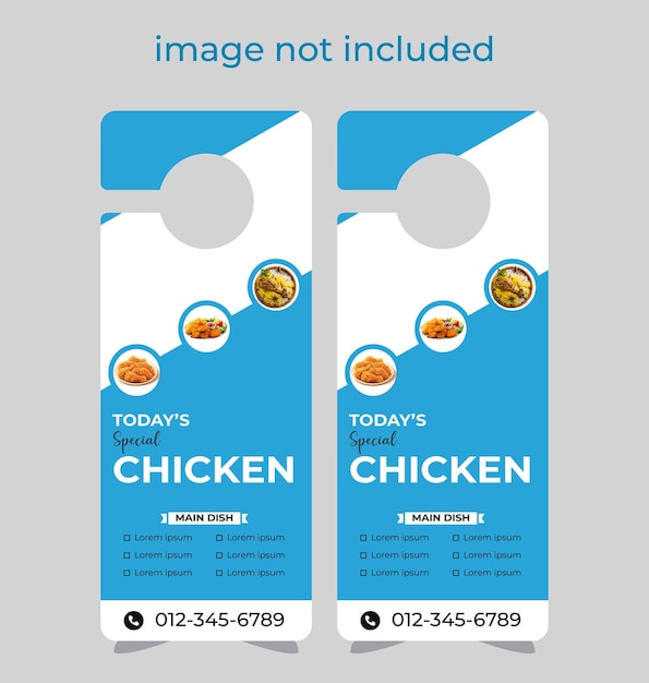 Door hanger design template, hotel knob design. vector door hanger.