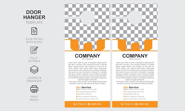 door hanger design template for your business