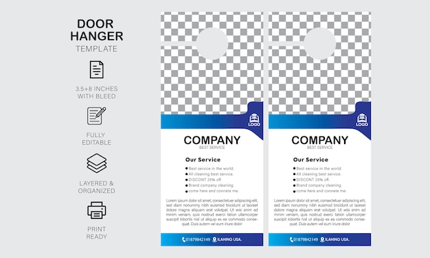 door hanger design template for your business