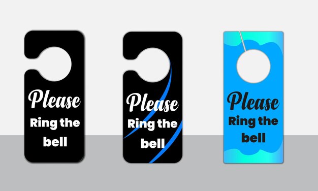 Vector door hangers set