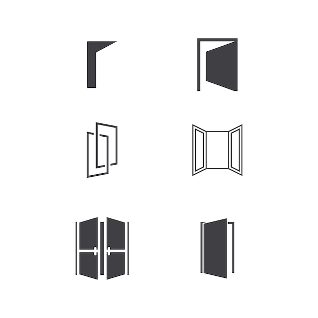 Vector door icon in trendy flat style