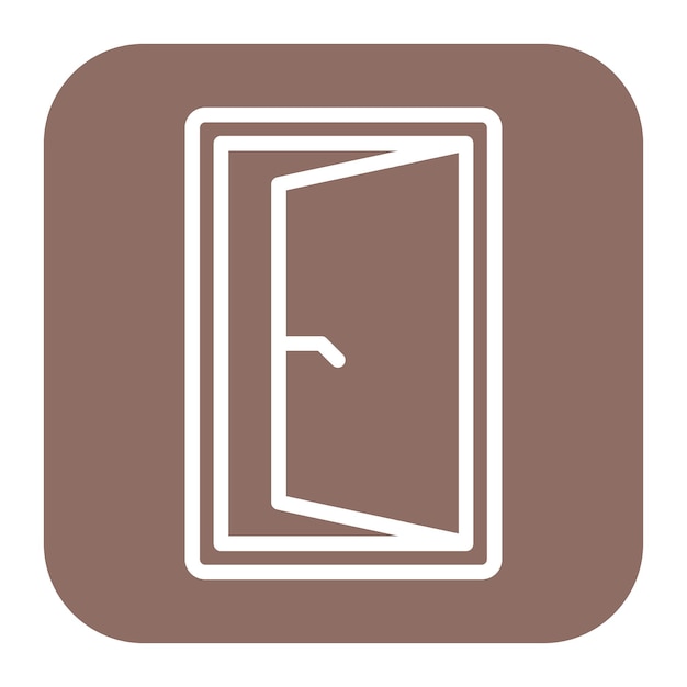 Vector door icon vector afbeelding kan worden gebruikt voor retro