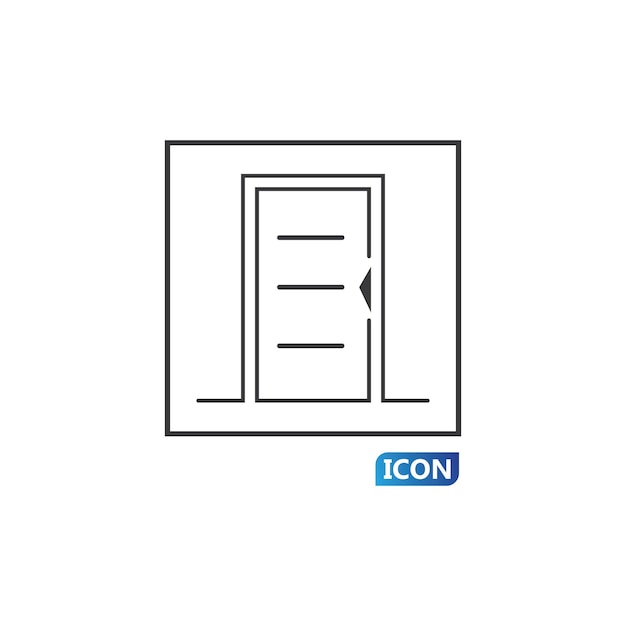 Door icon vector illustration