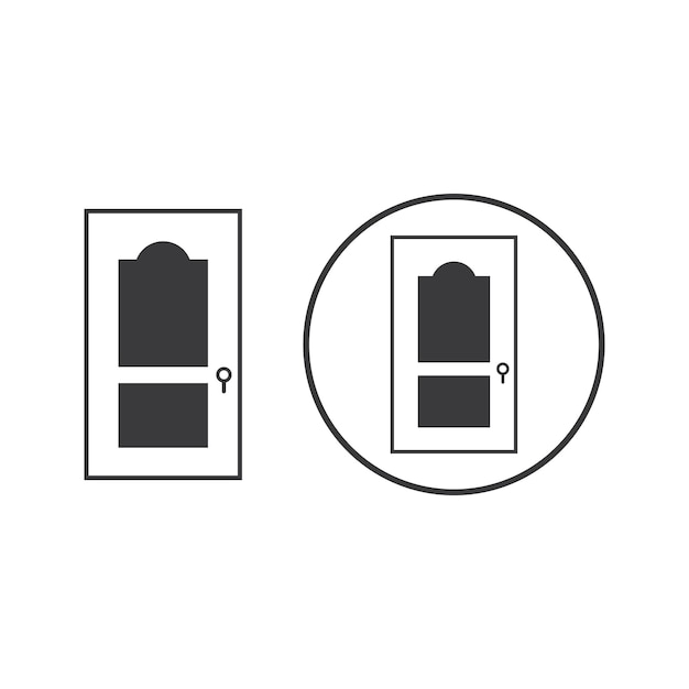 Door icon vector illustration