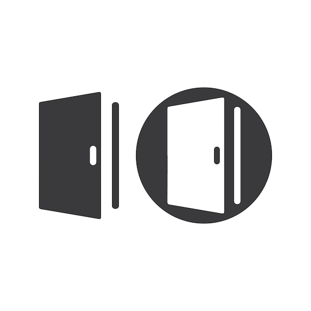 Door icon vector illustration