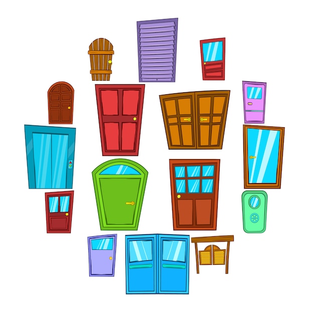 Door icons set