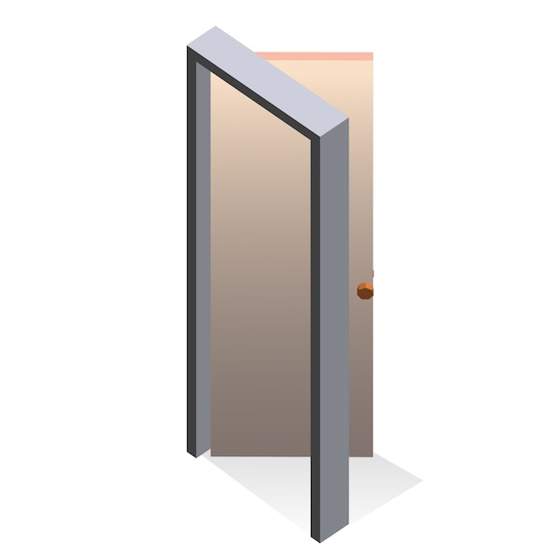 Vector door illustration. game elements asset