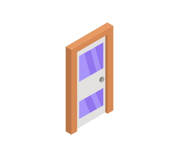 Vector door isometric