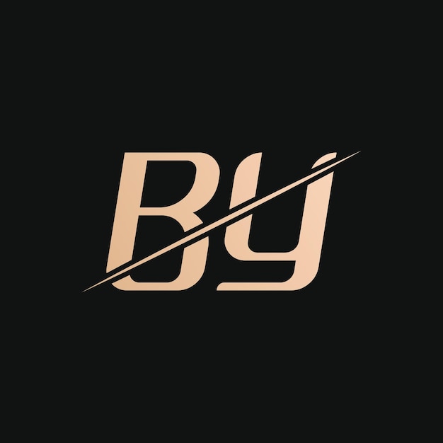 Door letter logo design vector sjabloon gouden en zwarte letter door logo design