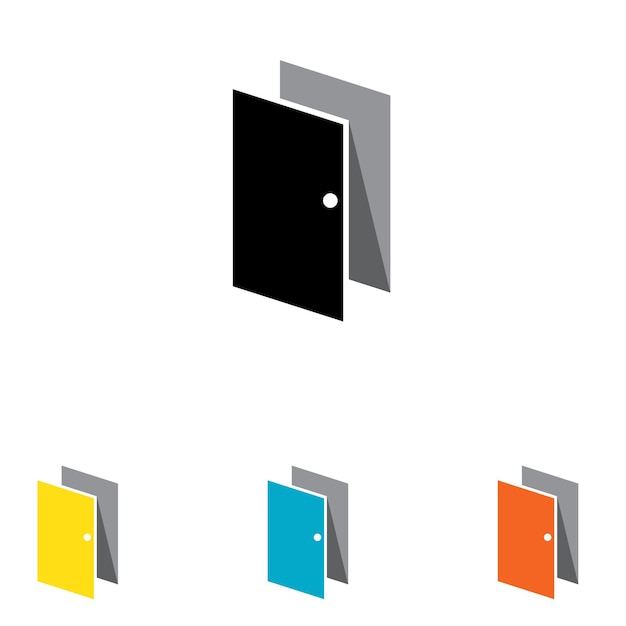 Логотип двери и вектор символов