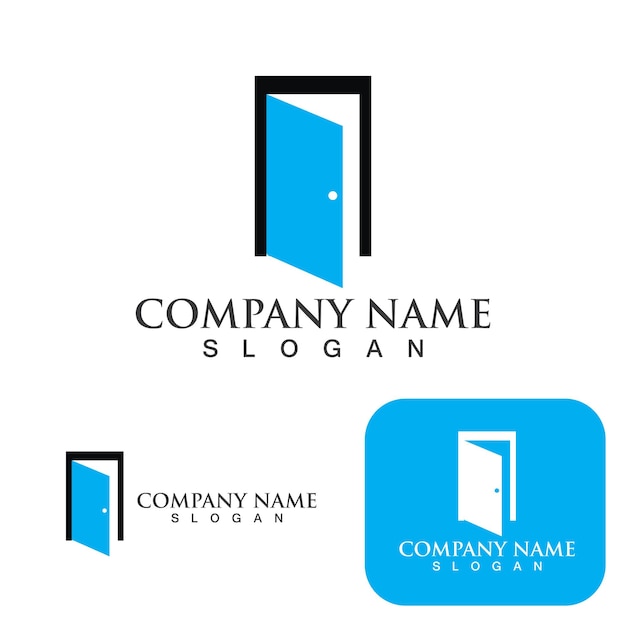 Door logo and symbol vector