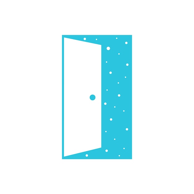 Vector door open universe symbol from blue icon set