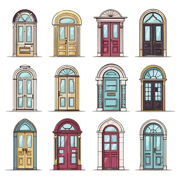 Vector door vector design illustration isolated on white background