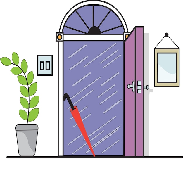 Vector door vector illustration