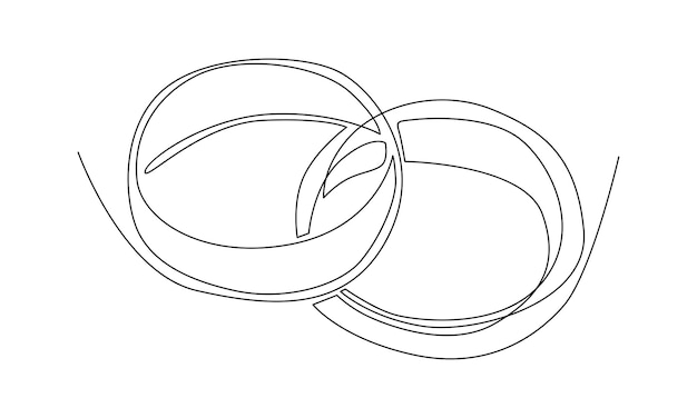 Doorlopende lijn trouwringen