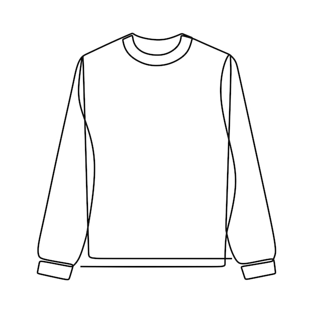 Vector doorlopende lijntekening op kleding