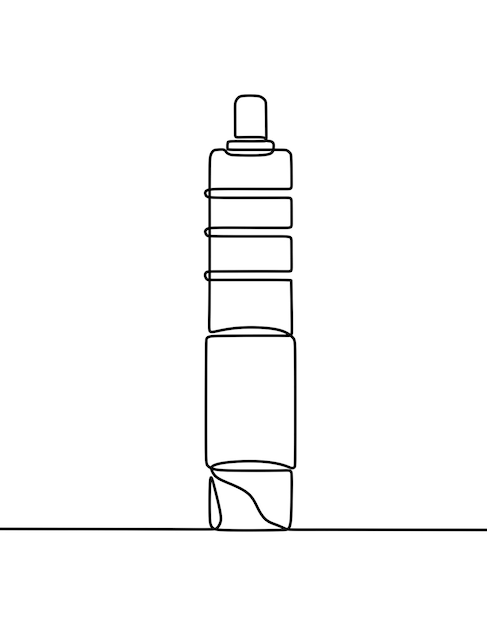 Vector doorlopende lijntekening op sigaret