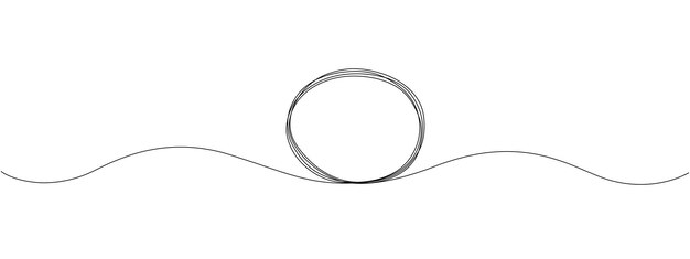 Doorlopende lijntekening van een zwarte cirkel enkellijn frame icoon een schets van een cirkelvormige frame vector