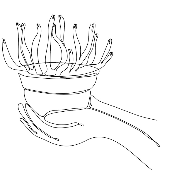 doorlopende lijntekening van schattige baby voeten vectorillustratie