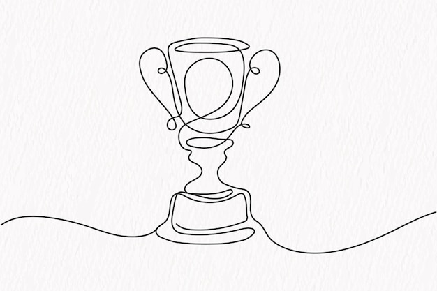 Doorlopende lijntekeningen van trofee Award lijntekening