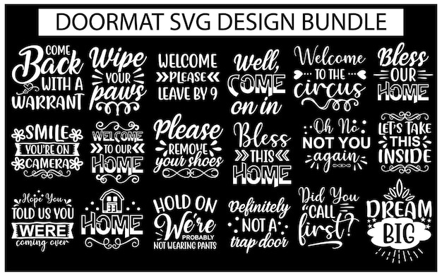 Дверной коврик Svg Bundle Дверный коврик Bundle Funny Doormat Bundle Смешной Доорный Коврик Doormat dxf instant dow