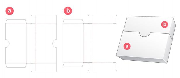 Doos en omslag gestanst sjabloon