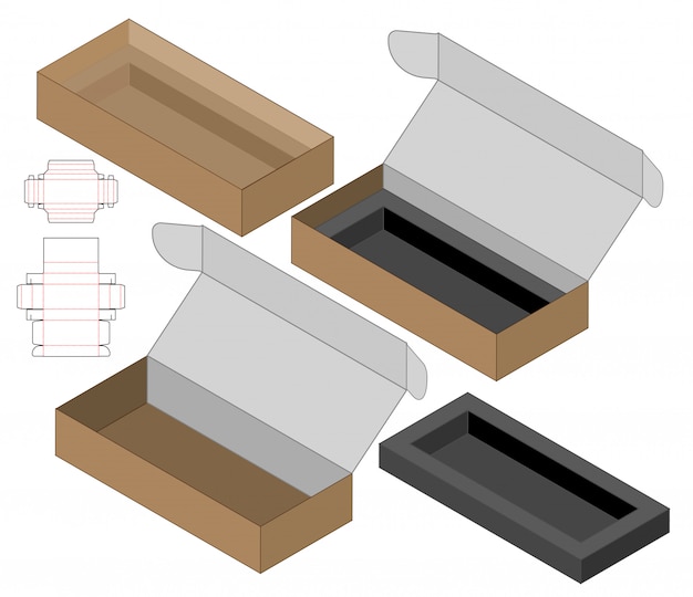 Doosverpakking gestanst matrijsontwerp.