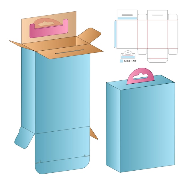 Doosverpakking gestanst sjabloonontwerp