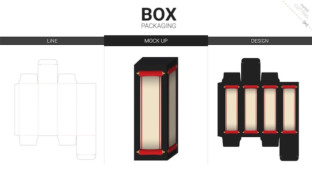 Vector doosverpakking gestanst