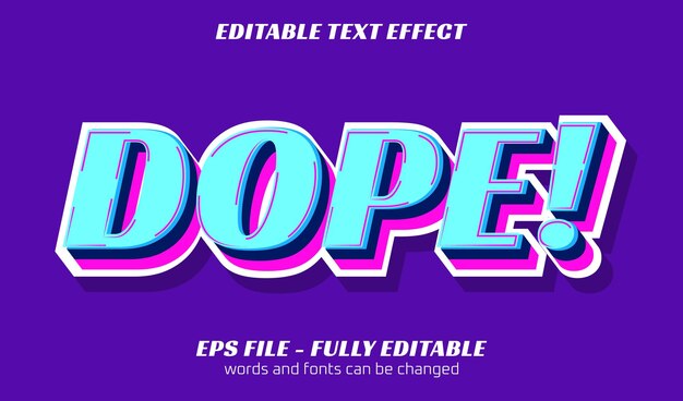 dope editable retro text effect template