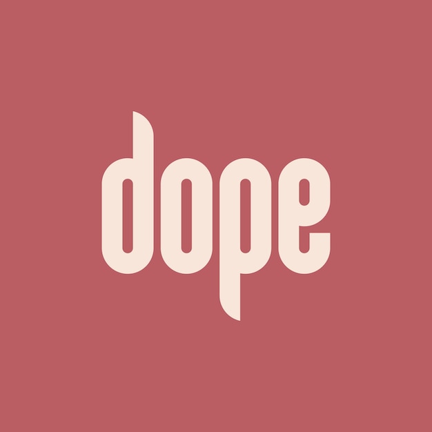 Vector dope lettering stijl