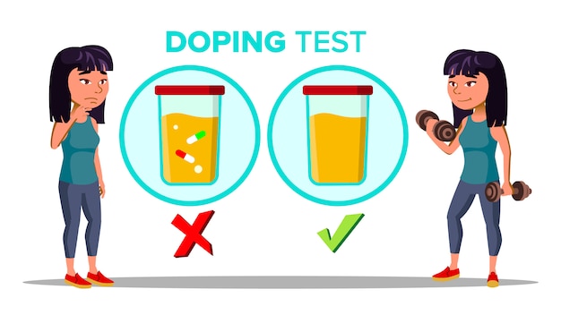 Doping, modello di bandiera del fumetto di test antidroga