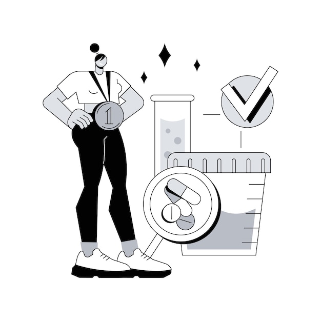 Illustrazione vettoriale del concetto astratto del test antidoping