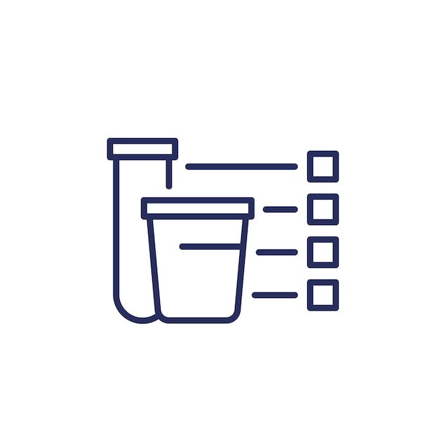 Vector doping test line icon on white