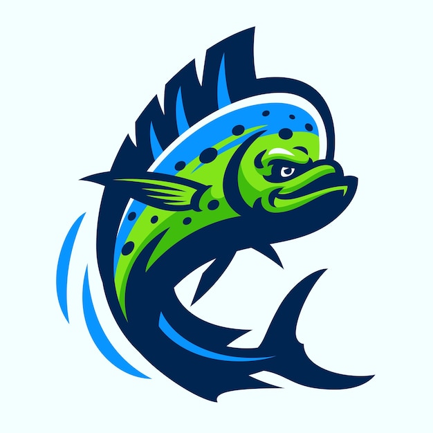 Dorado Fish cartoon mascotte logo