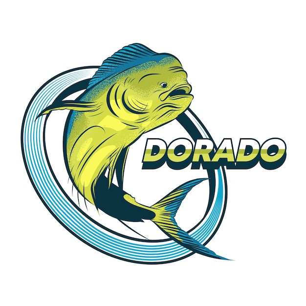 Dorado fish vector illustration