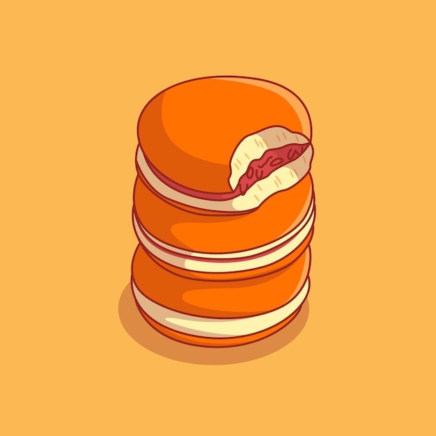 dorayaki Japanese pancake asian food illustration