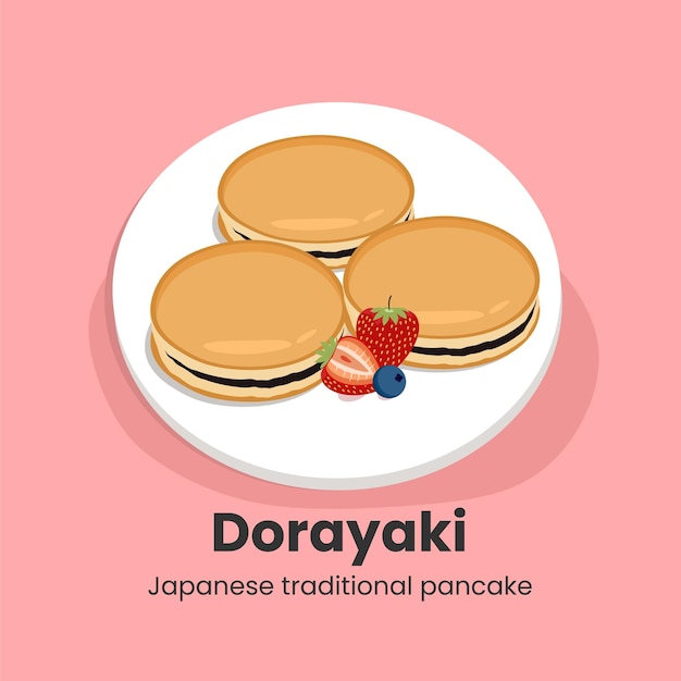 Dorayaki japanese red bean pancake, traditional food