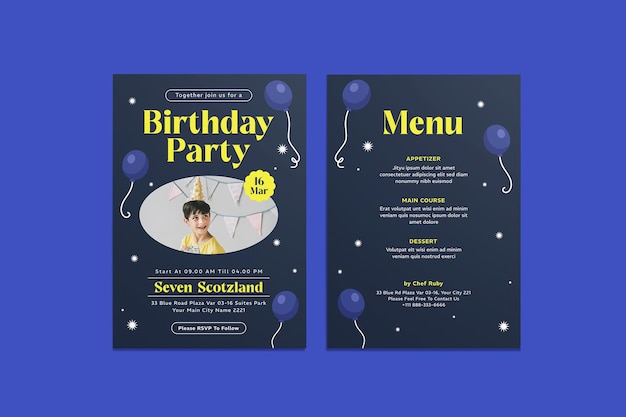 Dore Ballons Birthday Invitation TemplateNo Image