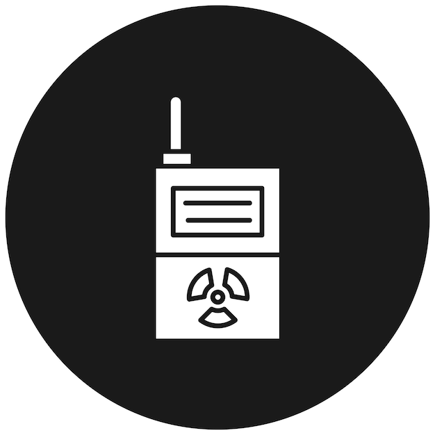 Vector dosimeter vector icon can be used for nuclear energy iconset