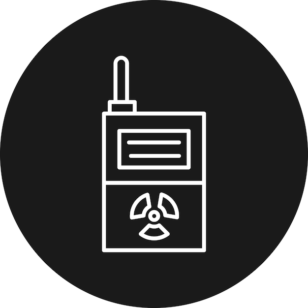 Vector dosimeter vector icon can be used for nuclear energy iconset