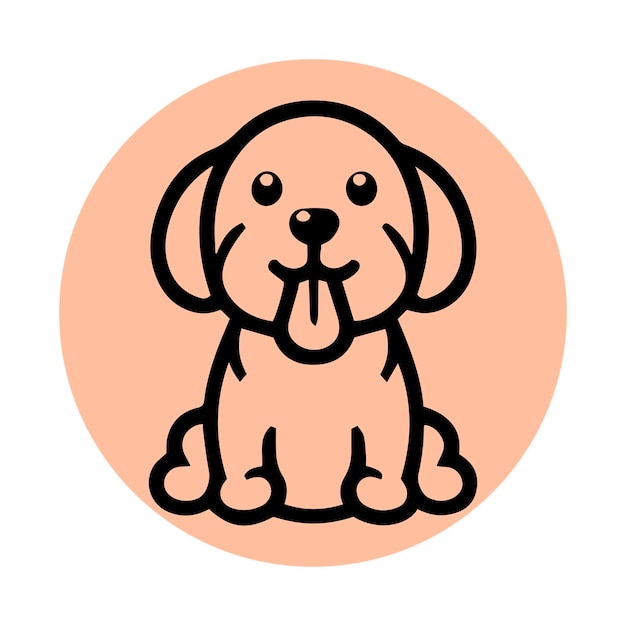 Vector dot cartoon dierenarts kliniek logo dierenwinkel embleem ontwerp vector