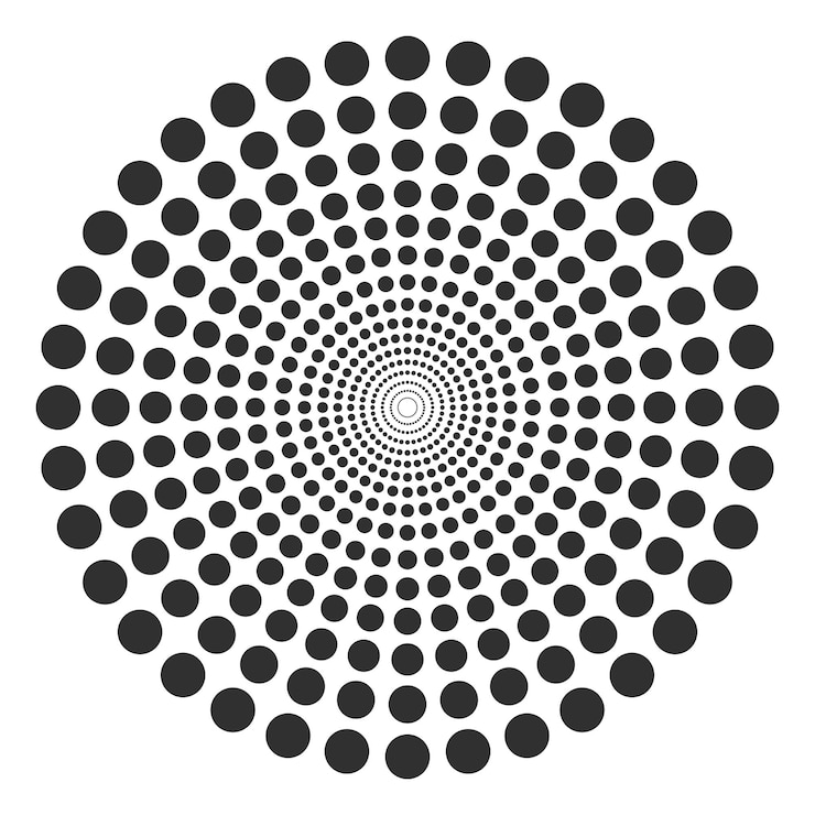 Vector dot circle sun burst background vector illustration image isolated on white background