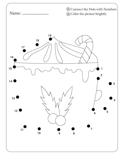 Dot to Dot 크리스마스 색칠 공부 페이지