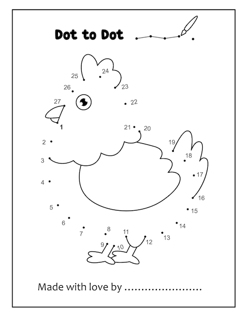 Dot to dot game coloring pages for toddlers